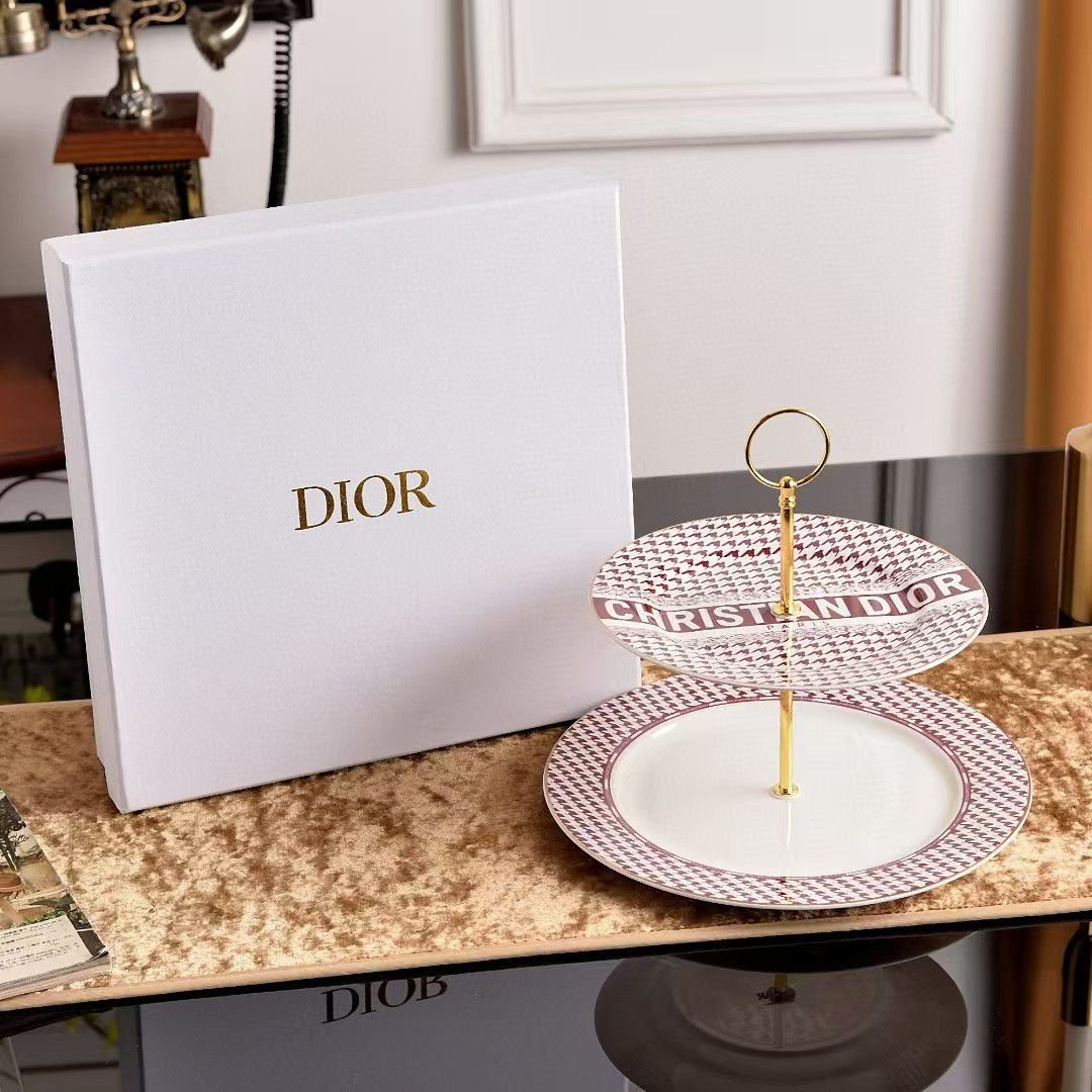 Christian Dior Porcelain 2 Tier Cake Stand